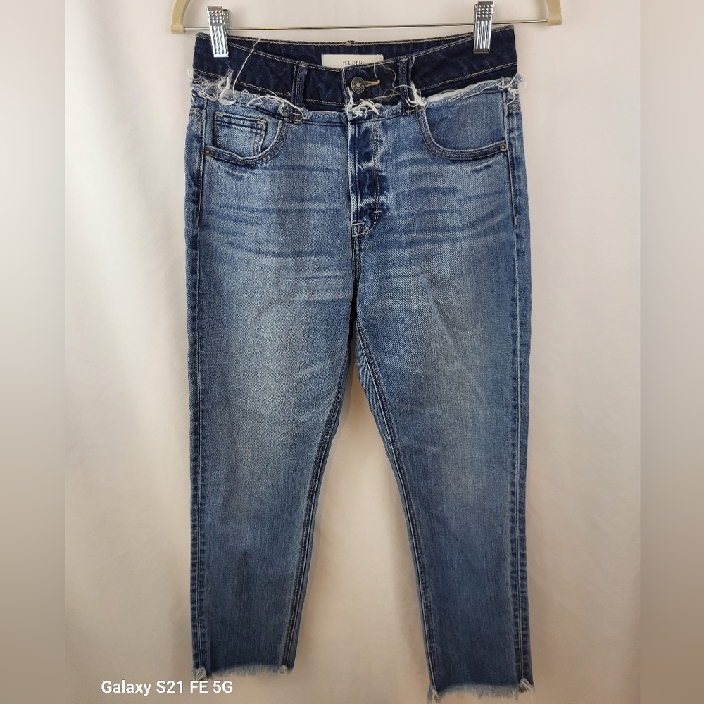 Button Fly Cropped Jeans Size 25